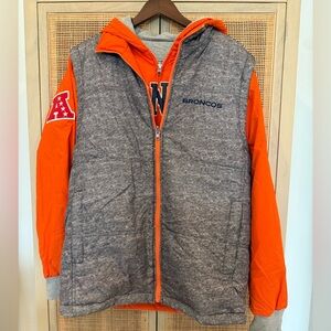 Denver Broncos Reversible Vest & Sweatshirt. Wear It 4 Different Ways! Men’s M